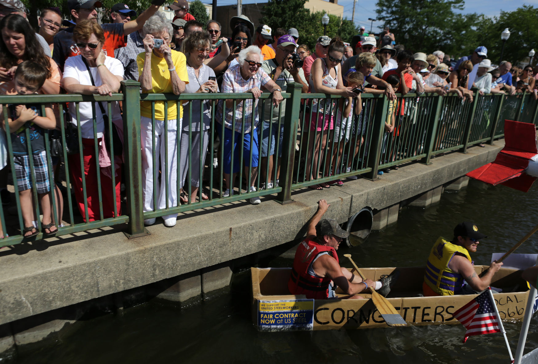 Hobart's Lakefront Festival cardboard boat race